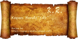 Kepes Renátó névjegykártya